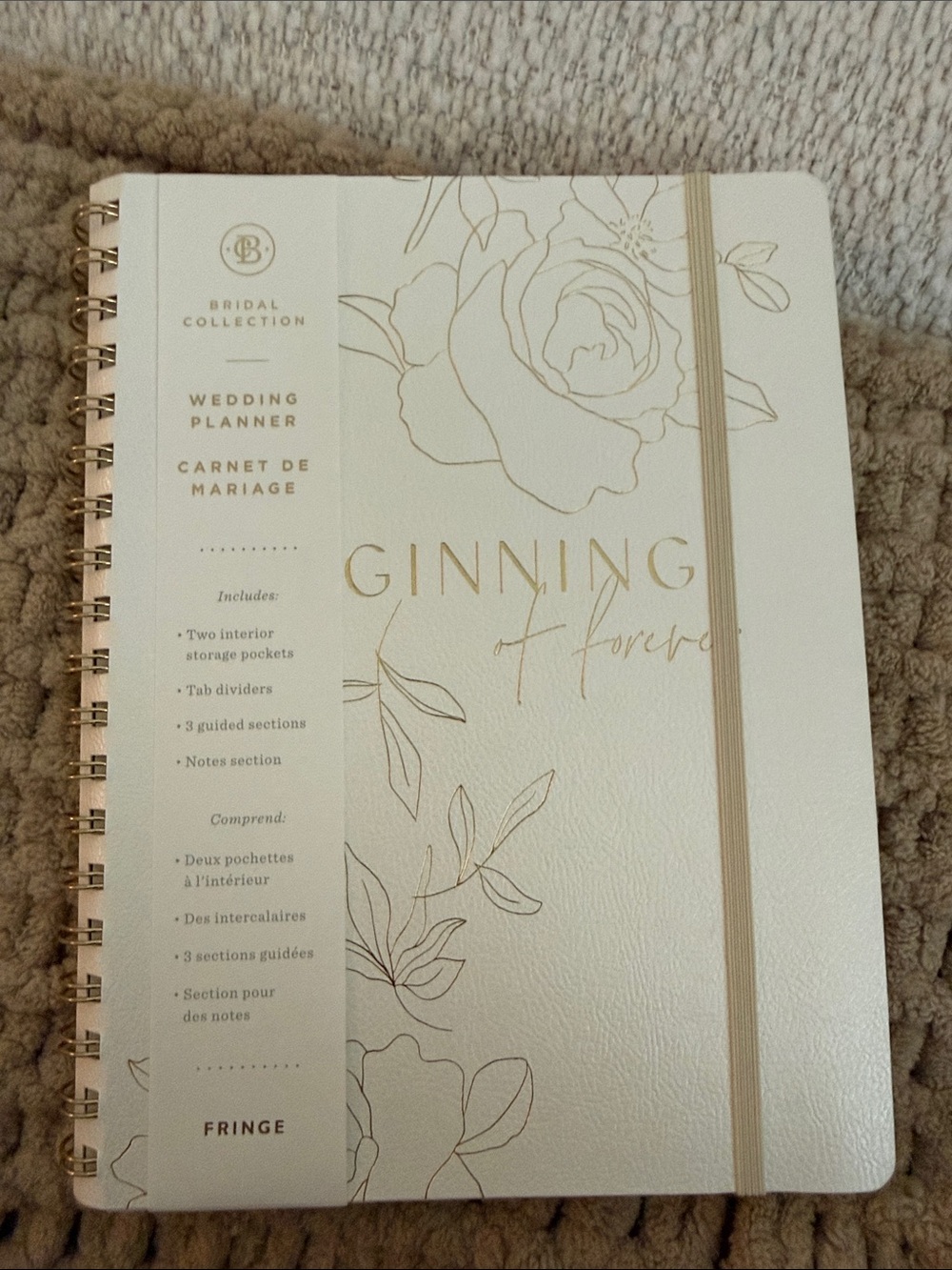 Wedding Planner - Cream with Gold Foil